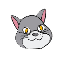 Cat pet cartoon icon vector illustration graphic design