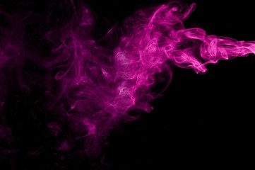 movement of smoke, Abstract Violet smoke on black background, Violet background,Violet ink background,purple smoke,ink drop. Dark blue and violet