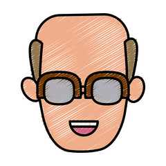Man with glasses icon vector illustration graphic design