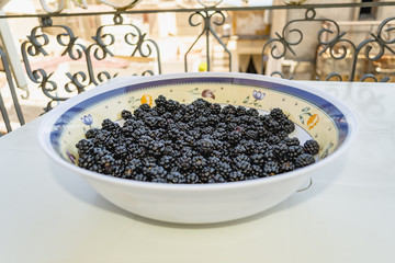 ciotola di more di rovo