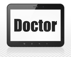 Healthcare concept: Tablet Pc Computer with Doctor on display