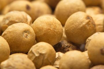 Close up  of white pepper  a background.
