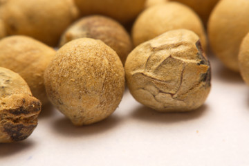 Close up  of white pepper  a background.