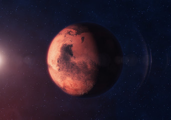 Planet Mars against the Star Field Background © Dmytro