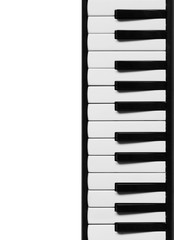 Piano keyboard. Musical flat background.