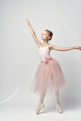 Fototapeta na wymiar girl ballerina, photo in full growth
