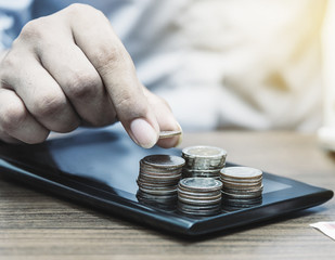 Online banking and internet banking for finance concept