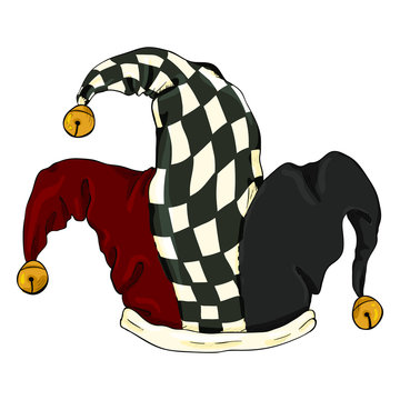 Vector Single Cartoon Color Jokers Hat