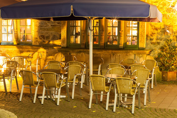 Restaurant in historischer Altstadt im Weserbergland