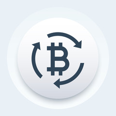 Bitcoin exchange vector button