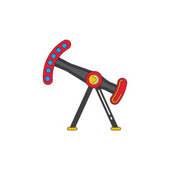 Amusement park circus attraction vector illustration