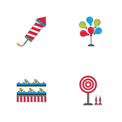 Fototapeta premium Circus Icons collection