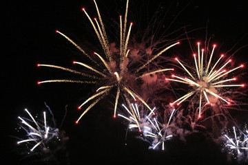 fireworks at night, Vancouver, BC