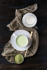 Green matcha tea