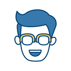 Man with glasses icon vector illustration graphic design