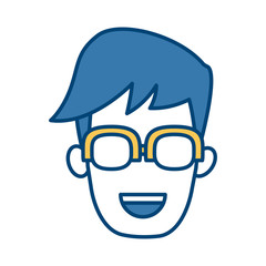 Obraz na płótnie Canvas Man with glasses icon vector illustration graphic design
