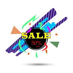 discount sale icons on a white background