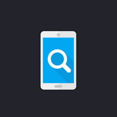 mobile search icon with smartphone