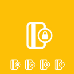secure payment with credit card vector icons