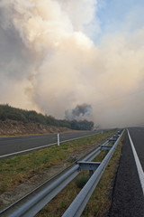 fire near the Galician town of Verin,Spain