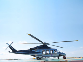 
Helicopter transfer crews or passenger to work in offshore oil and gas industry, air transportation for support passenger,