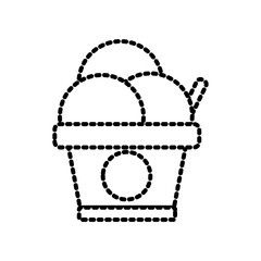 Delicious ice cream icon vector illustration graphic design