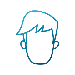 Man faceless cartoon icon vector illustration graphic design