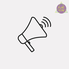 bullhorn announcer line icon