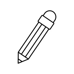 Wooden pencil isolated icon vector illustration graphic design
