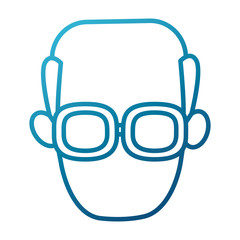 Man with glasses icon vector illustration graphic design