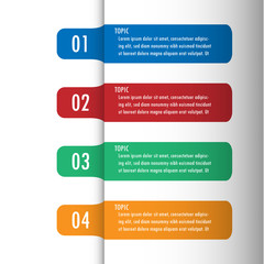 Infographic five option vector illustration