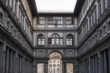 Naklejka premium Square from Uffizi, Florence, Italy