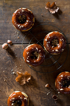 Caramel Hazelnut Donuts