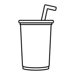 Soda plastic cup icon vector illustration graphic design