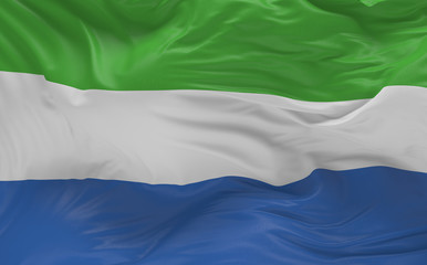Fototapeta premium Flag of the Sierra Leone waving in the wind 3d render