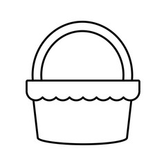Grocery basket isolated icon vector illustration graphic design