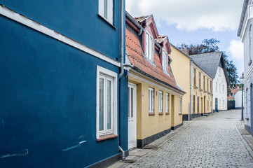 Street view of Varde city, Denmark