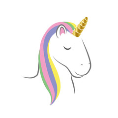 einhorn mit bunter mähne
