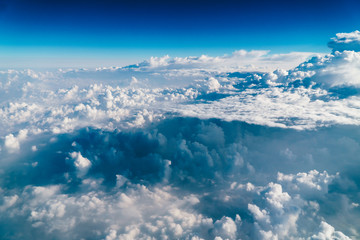 Naklejka premium Beautiful Landscape Of Earth Clouds And Blue Horizon