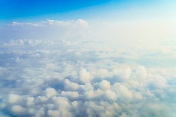 Fototapeta na wymiar Beautiful Landscape Of Earth Clouds And Blue Horizon