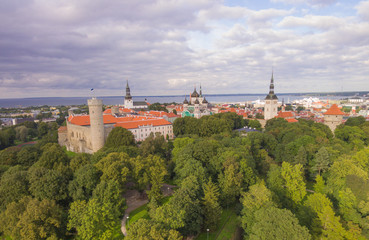 Fototapeta premium Aerial panorama of Tallinn, Estonia