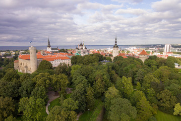 Fototapeta premium Aerial panorama of Tallinn, Estonia