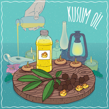 Kusum oil used as fuel for oil lamp