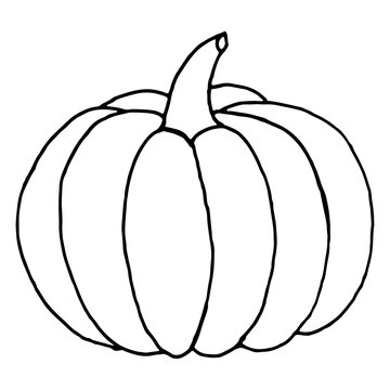 Hand Drawn Halloween Set. Pumpkin.