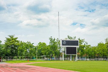 empty scoreboard in sport field
