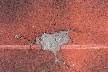 crack on the roads, represents problems, unsmooth life or relationship