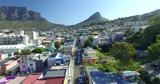 Aerial of Bo Kaap in Cape Town