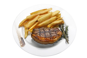 fries with Brazilian picanha