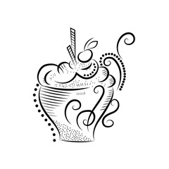 Vector abstract cup of coffee