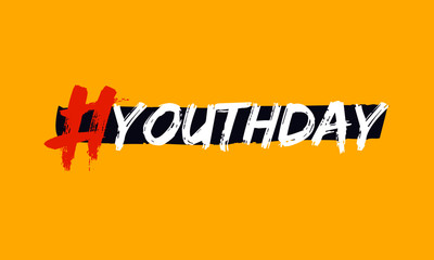 Bright template card of International Youth Day for banner, brochure, flyer, greeting, invitation, cover. youth day concept